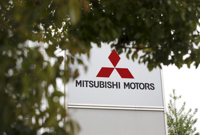 Logo of Mitsubishi Motors Corp is seen at its headquarters in Tokyo