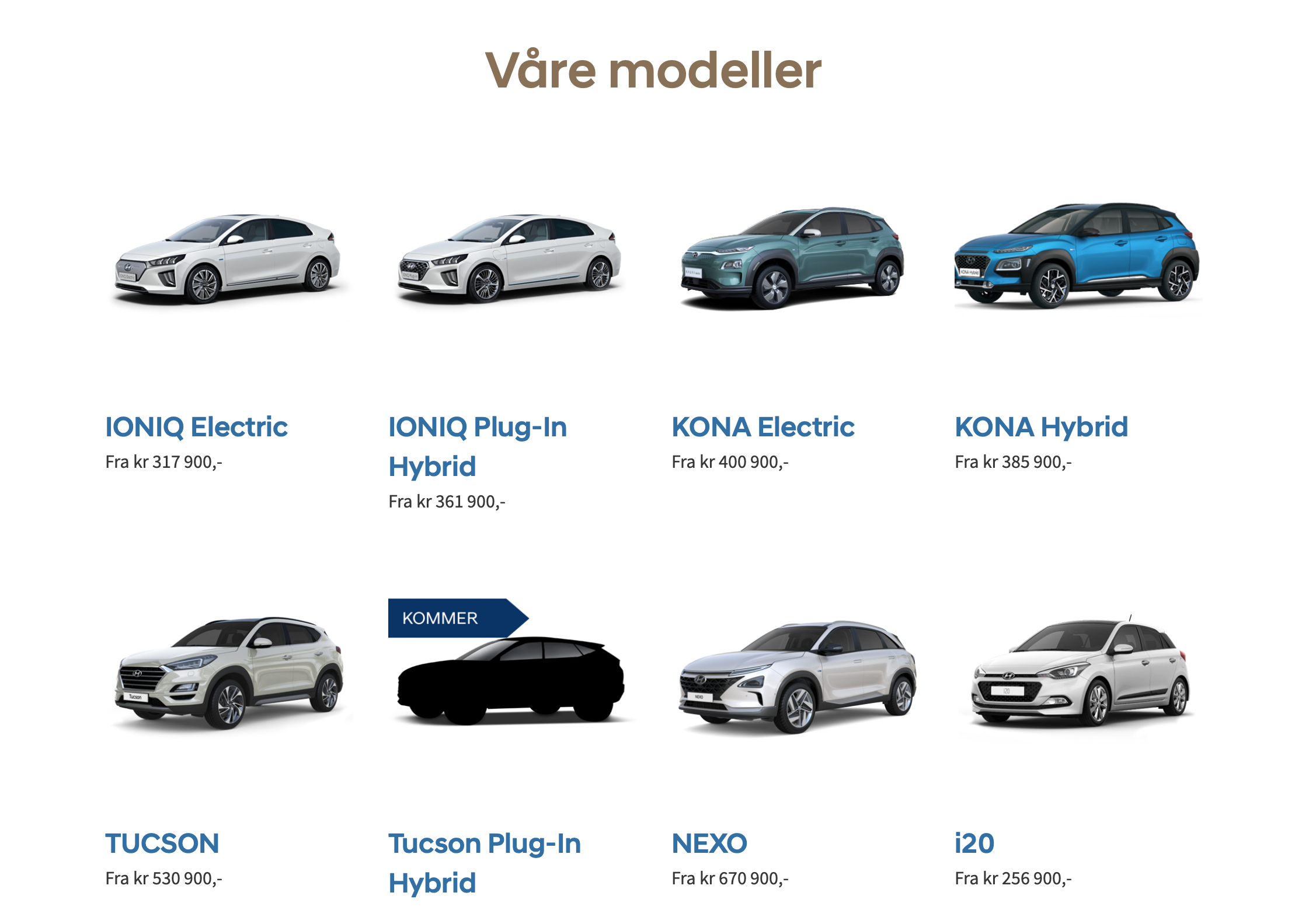 Hyundai leverer kun elektriske modeller i Norge