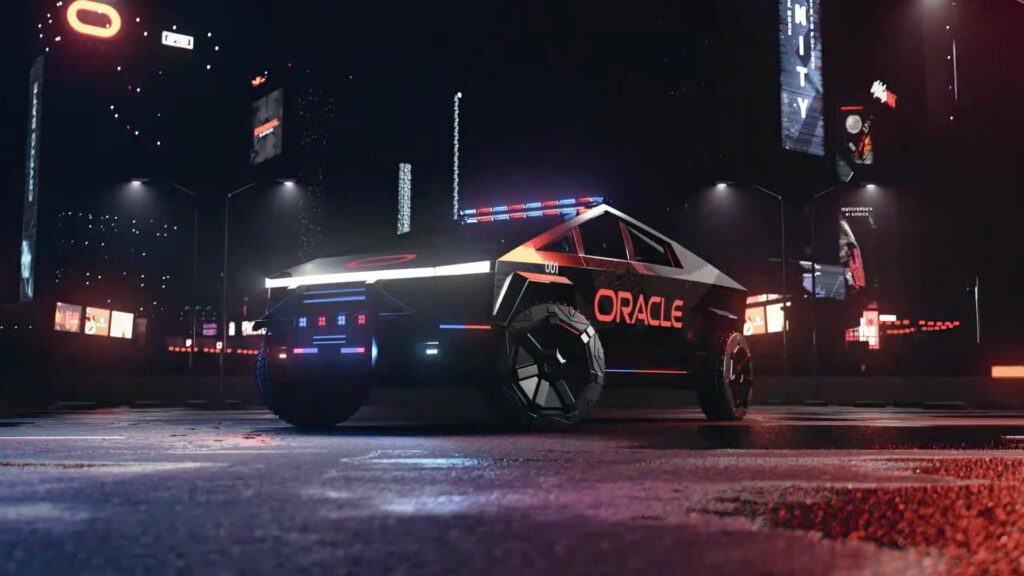Tesla Cybertruck, politieauto