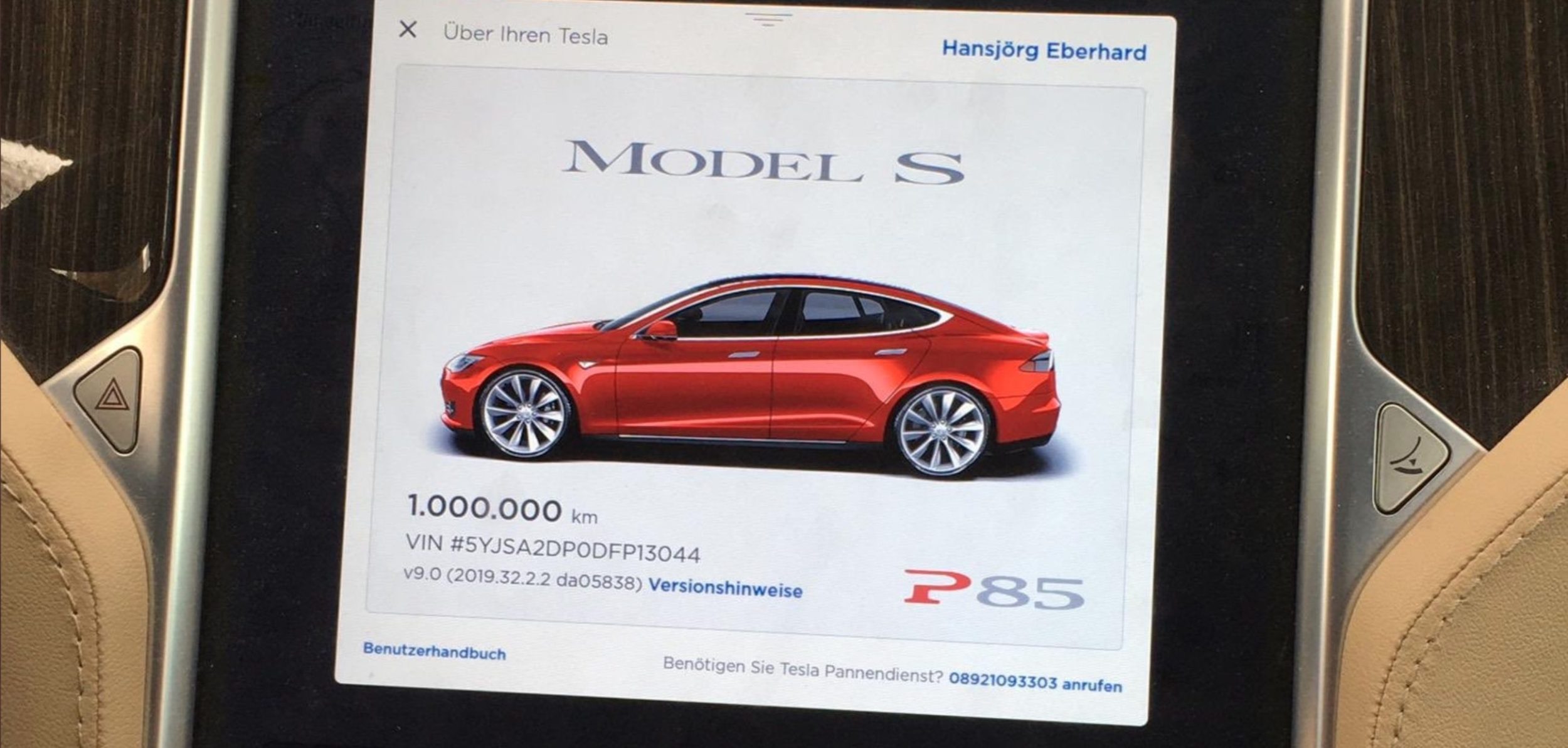 Model S 1.000.000 kilometer